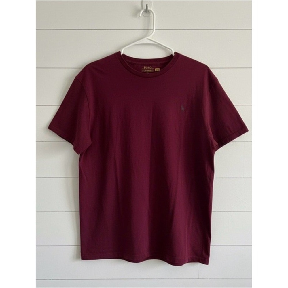 Polo Ralph Lauren Burgundy Short Sleeve Crewneck T Shirt Size Large
